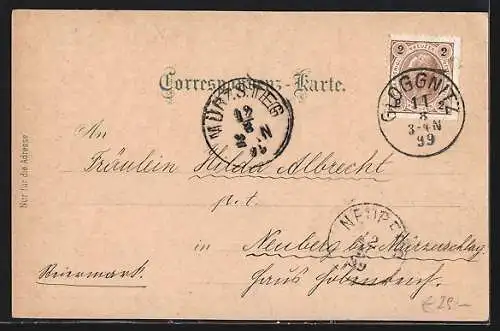 Lithographie Semmering, Blick auf Semmeringbahn, Kalte Rinne, Stefanie Hotel und Station Semmering, Station Klamm