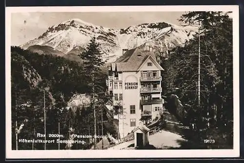 AK Semmering, Pension Sonnhof, Rax