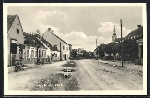 AK Schönkirchen, Strassenpartie im Ort