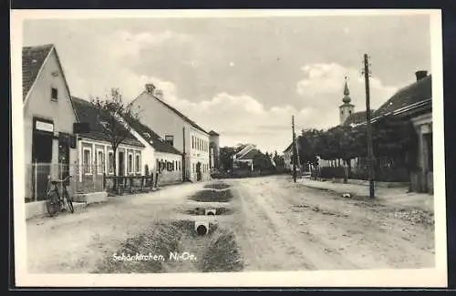 AK Schönkirchen, Strassenpartie im Ort