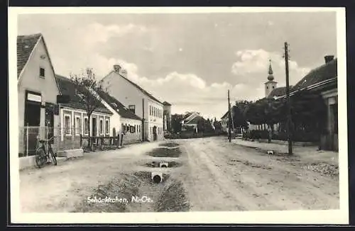 AK Schönkirchen, Strassenpartie im Ort