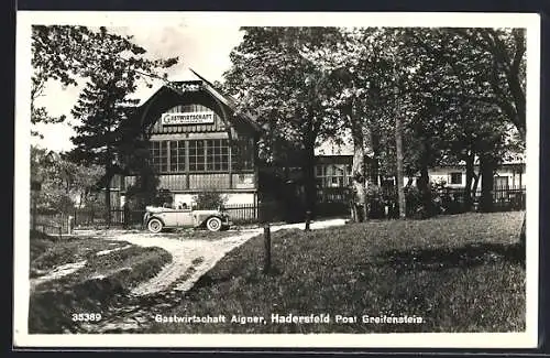 AK Hadersfeld, Gastwirtschaft Aigner, Auto