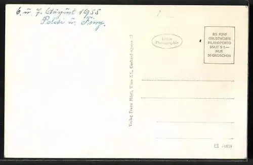 AK Waldegg /N.-Oe., Oed im Piestingtal, Gasthaus zur Schmiede O. Hutterer, Ansicht von den Bahnschienen