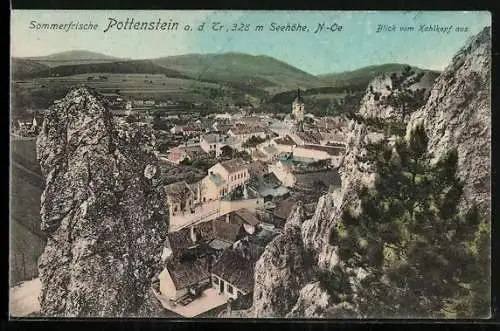 AK Pottenstein a. d. Tr., Totalansicht vom Kahlkopf aus