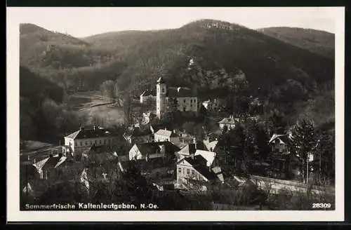 AK Kaltenleutgeben, Ortsansicht mit Kirche