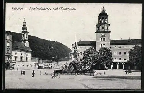 AK Salzburg, Residenzbrunnen und Glockenspiel