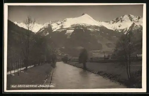 AK Bad Gastein, Gasteinerache, Flusspartie mit Graukogel