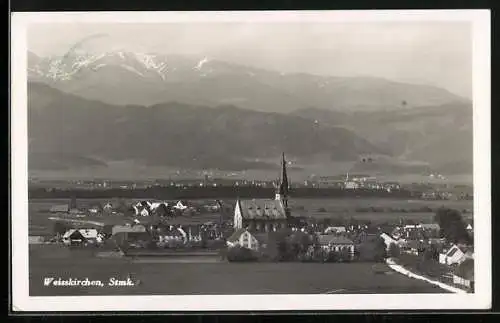 AK Weisskirchen /Stmk., Ortsansicht aus der Vogelschau