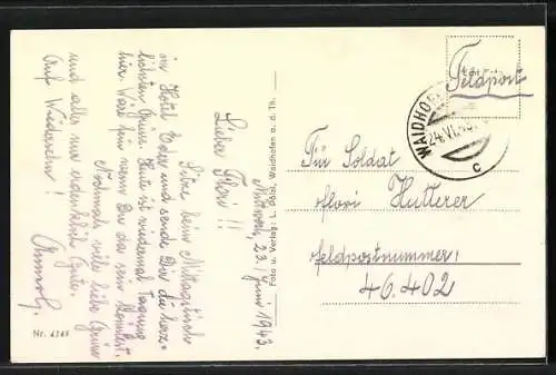 AK Waidhofen a. d. Thaya, Gesamtansicht von einer Wiese aus