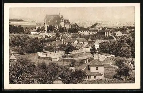 AK Eggenburg, Ortsansicht aus der Vogelschau