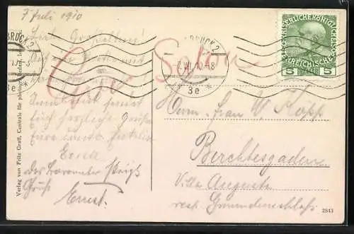 AK Innsbruck, Stadt-Panorama mit der Nockspitze