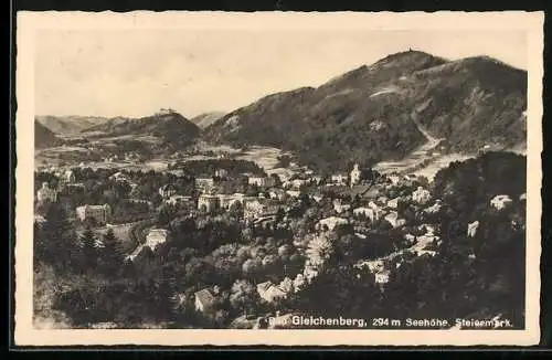 AK Bad Gleichenberg /Steiermark, Ortsansicht mit Bergen