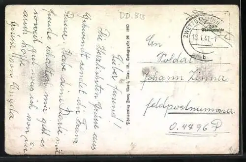 AK Zwettl am Kamp, Ortsansicht aus der Vogelschau