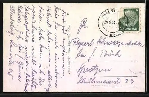 AK Allentsteig, Panoramablick zur Stadt