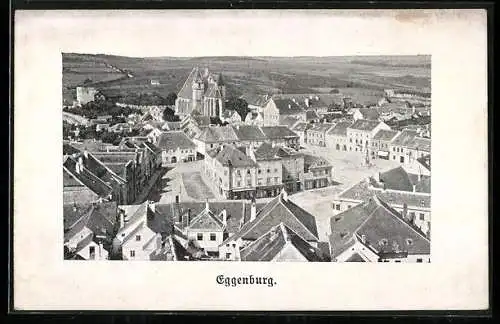 AK Eggenburg, Ortsansicht aus der Vogelschau