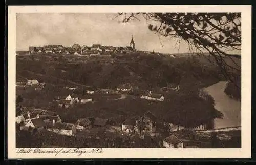 AK Drosendorf a. d. Thaya, Ortsansicht mit Kirche