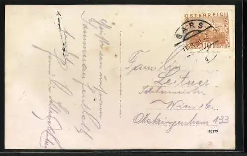 AK Gars a. Kamp, Ortsansicht aus der Vogelschau