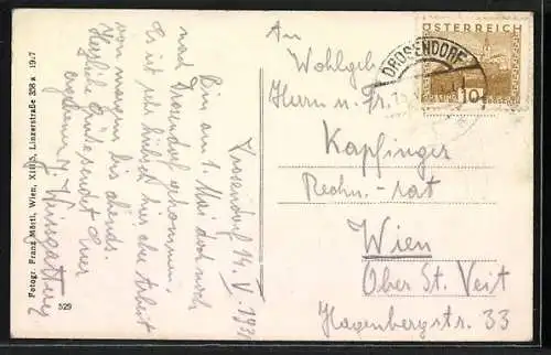 AK Drosendorf /N.-O., Ortsansicht mit Flusspartie