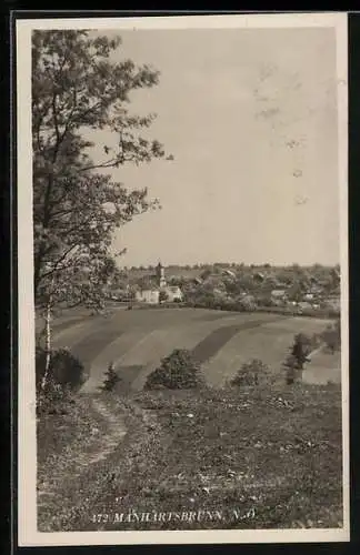 AK Grossebersdorf /N.-Ö., Manhartsbrunn mit Kirche