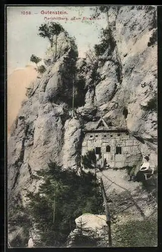 AK Gutenstein, Mariahilfberg mit Gasthaus Zum Einsiedler