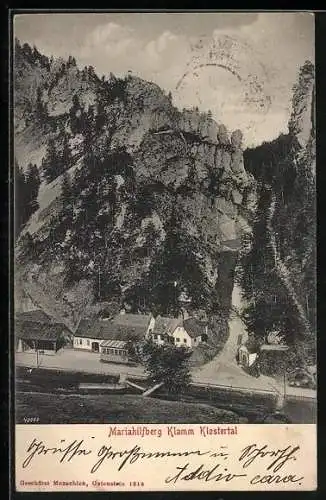 AK Gutenstein, Mariahilfberg, Klamm Klostertal