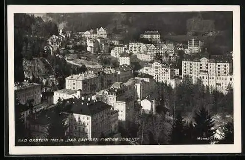 AK Bad Gastein, Teilansicht mit Bäumen
