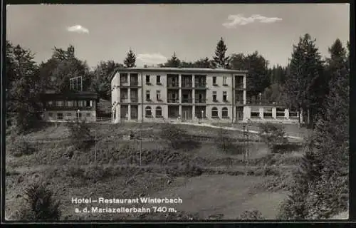 AK St. Anton an der Jessnitz, Winterbach a. d. Mariazellerbahn, Hotel-Restaurant Winterbach