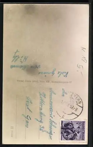 AK Raabs a. d. Thaya, Uferpartie mit Schloss und Brücke