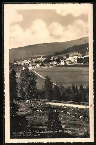 AK Mönichkirchen am Wechsel, Teilansicht mit Strassenpartie
