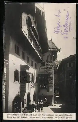 AK Kufstein, Gasthaus Auracher-Löchl von Karl Neuhauser