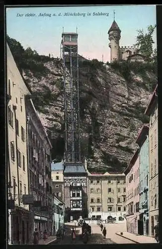 AK Salzburg, Elektrischer Aufzug am Mönchsberg