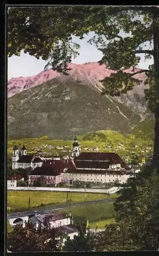 AK Innsbruck /Tirol, Stift Wilten mit Bergen
