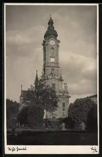 AK Zwettl, Stift Zwettl mit Bäumen