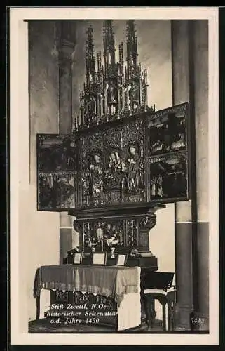 AK Zwettl /N. Oe., Stift Zwettl, Historischer Seitenaltar