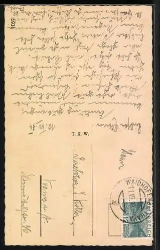 AK Waidhofen a. d. Thaya, Thayapartie mit Kirche