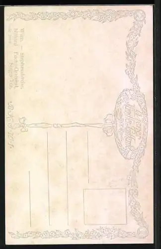 Künstler-AK Wien, Stephanskirche, Singer-Tor, Fuchs-Grabmahl
