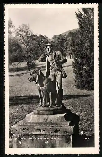 AK Bad Ischl, Jagdgruppe im Kaiserpark