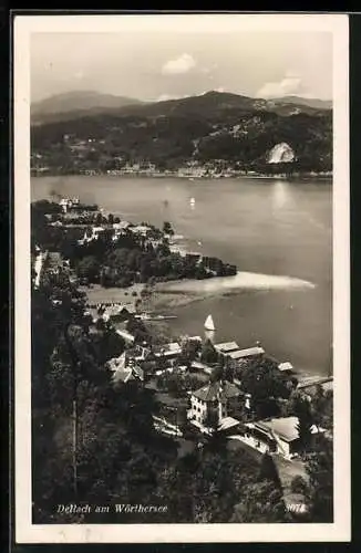 AK Dellach am Wörthersee, Teilansicht mit Bäumen