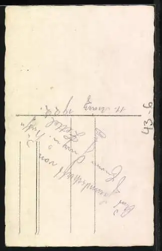 Foto-AK Junges Paar mit Blumenstrauss bei seiner Hochzeit