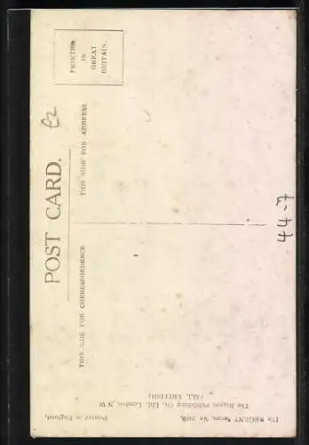 AK Betendes Mädchen mit Puppe im Bett