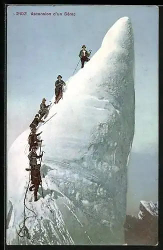 AK Ascension d`un Sérac, Bergsteigen