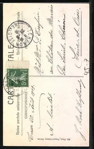 AK Mer de Glace, Bergsteiger mit Hacke