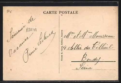 AK Girolles /Yonne, L`Auge-Ronde et la rue principale du village