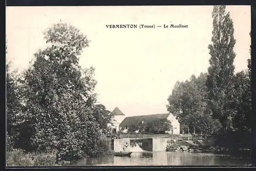 AK Vermenton /Yonne, Le Moulinot et le pont sur la rivière