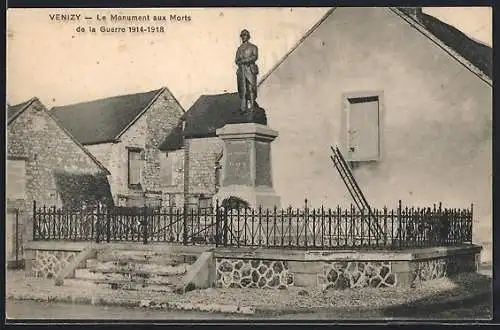 AK Venizy, Le Monument aux Morts de la Guerre 1914-1918
