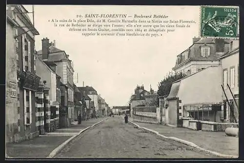 AK Saint-Florentin, Boulevard Belbézir et bâtiments historiques
