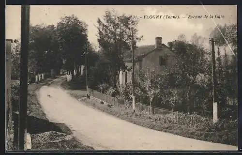 AK Flogny /Yonne, Avenue de la Gare