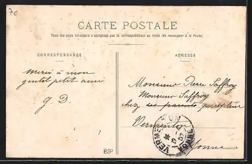 AK Guillon, Vue du pont sur le Serein