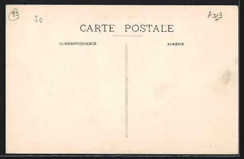 AK Gurgy, vue du chemin de halage avec un homme en barque sur la rivière