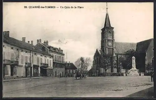 AK Quarré-les-Tombes, Un Coin de la Place